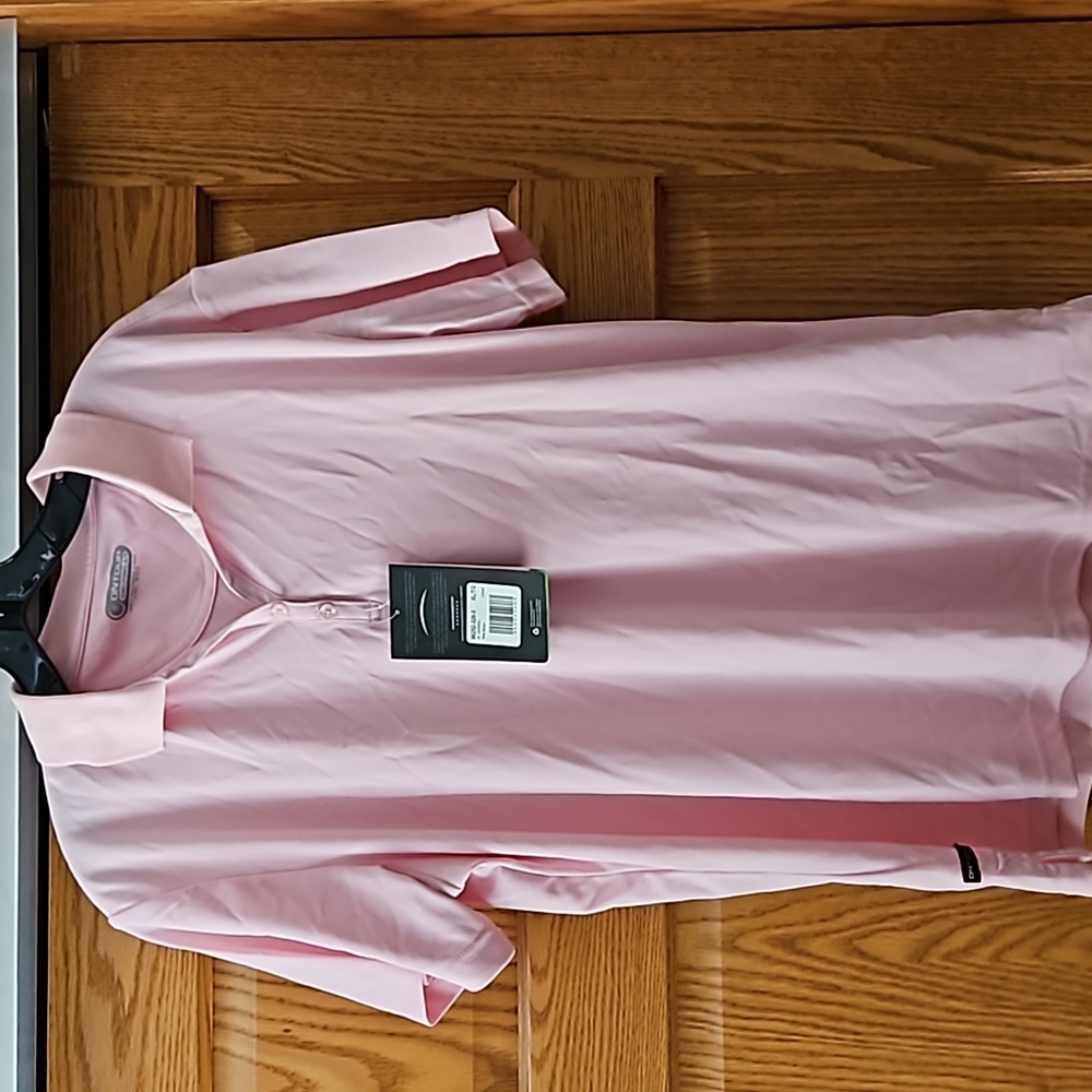 NWT Women's ONTOUR Pink Zircon Performance Polo Shirt size XL
